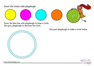 Circle Shape Playdough Mat