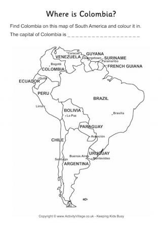 Colombia Location Worksheet