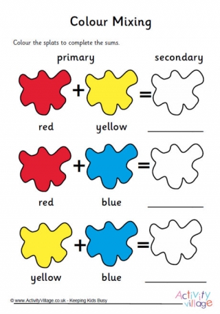 Colour Mixing Worksheet 1