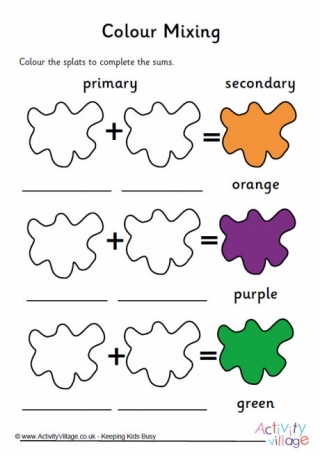 Colour Mixing Worksheet 2