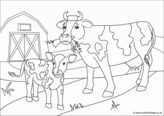 75 Top Free Coloring Pages Cow And Calf Pictures