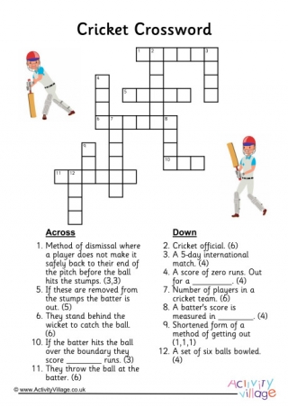 Crossword Puzzles For Kids Sports | crossword quiz