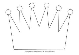 princess crown template cut out