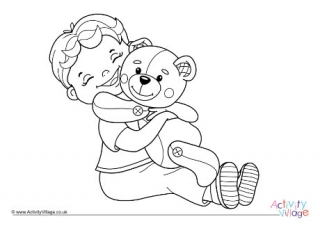 bear hug coloring pages