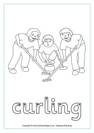 curling coloring pages