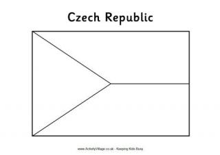 Czech Republic Flag Colouring Page