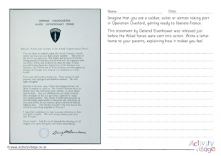 D-Day Eisenhower Statement Worksheet