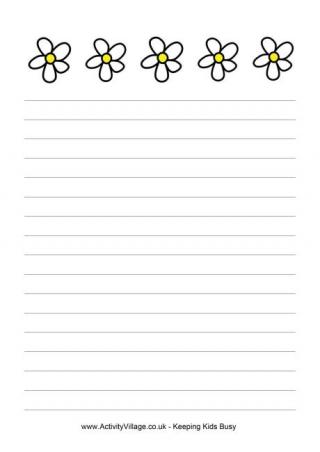 flower border lined paper