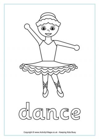 Ballerina Tracing Page