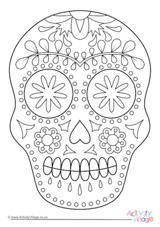 Day Of The Dead Colouring Pages