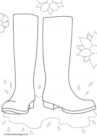 Decorate the Wellies Doodle Page