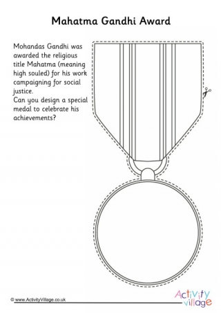 Design an Award for Gandhi Worksheet