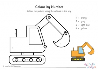 Digger Colour by Number