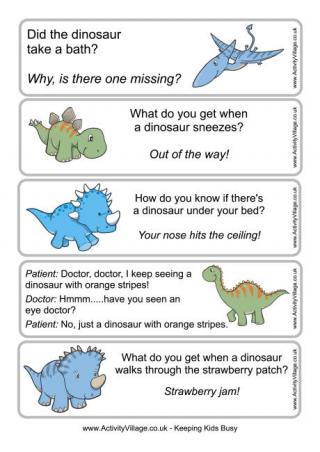 Dinosaur Joke Bookmarks 5