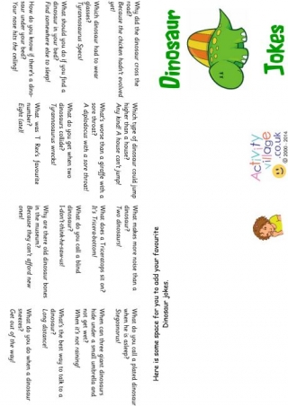 Dinosaur Jokes Booklet
