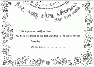 diploma coloring page