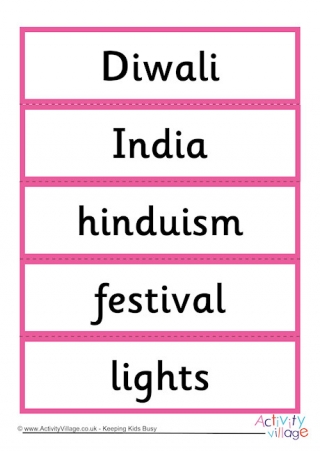 Diwali Word Cards