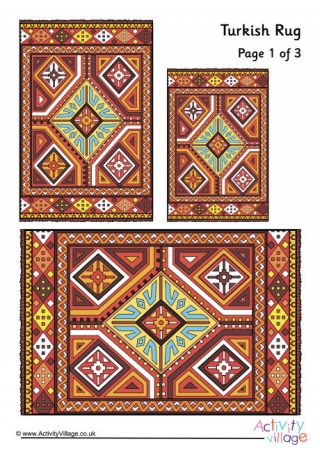 Dolls House Turkish Rug Printable