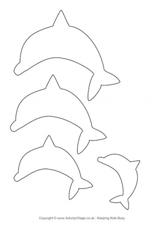 dolphin outline template