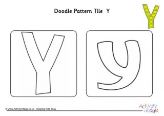 Doodle Pattern Tiles - Alphabet