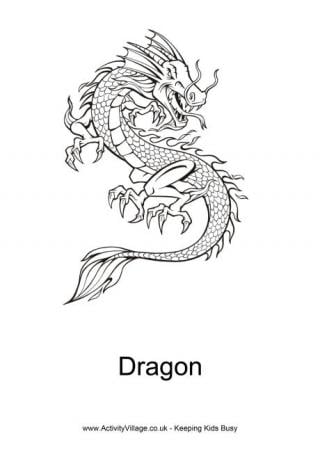 Dragon Colouring Pages