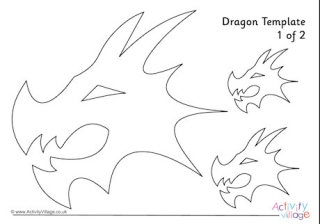 chinese dragon face template