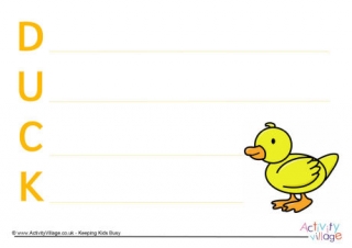 Duck Acrostic Poem Printable