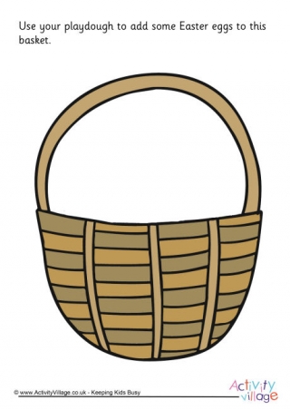 Easter Basket Playdough Mat