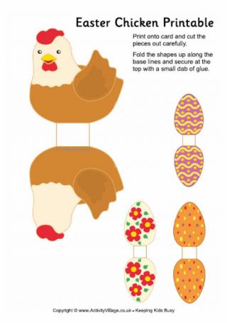 Easter Chicken Printable