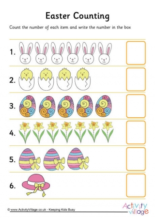 Easter Counting Worksheets