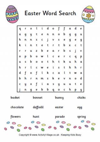 Easter Word Puzzles