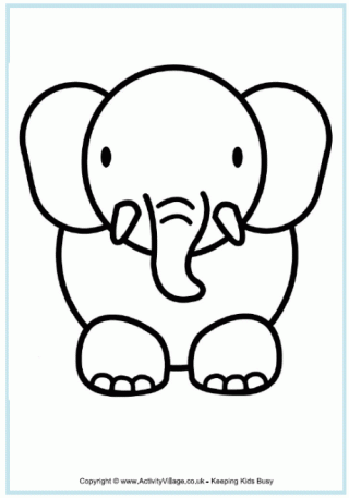 Elephant Colouring Page