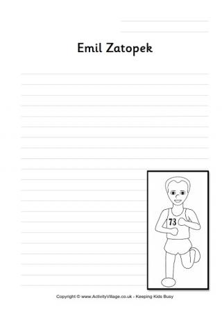 Emil Zatopek Writing Page