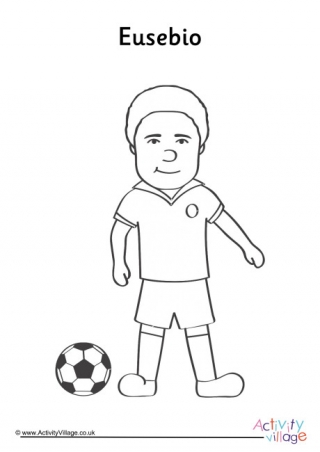 Eusebio Colouring Page