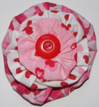 Fabric Yoyo Brooch