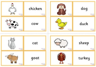 Farm Animal Word Mat