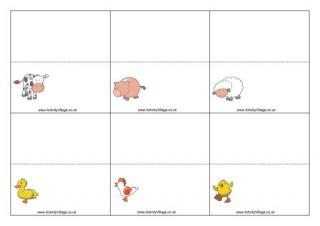 Farm Animal Place Cards