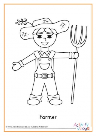 Farmer Colouring Page 3