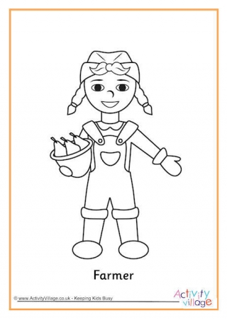 Farmer Colouring Page 4