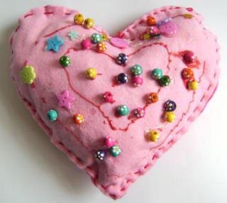 Felt Heart Pillow