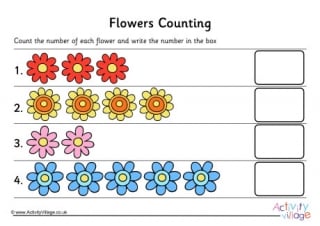 Flowers Number Match Up