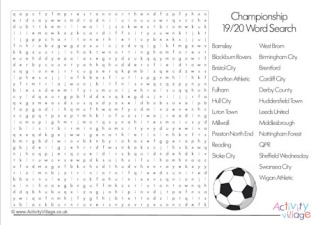 soccer word search