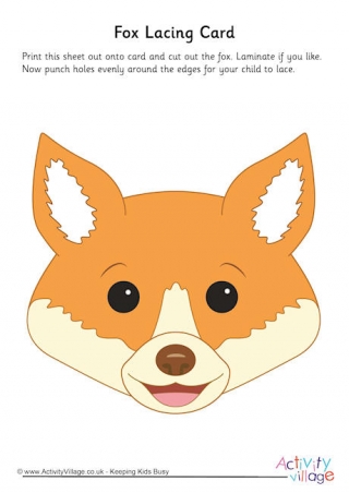 Fox Lacing Card