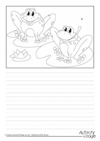 Frogs Scene Story Paper