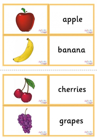 Vegetable Vocabulary Matching Cards