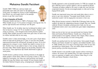 Gandhi Factsheet