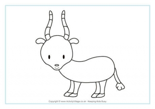 Gazelle Colouring Page