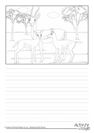 Gazelles Scene Story Paper