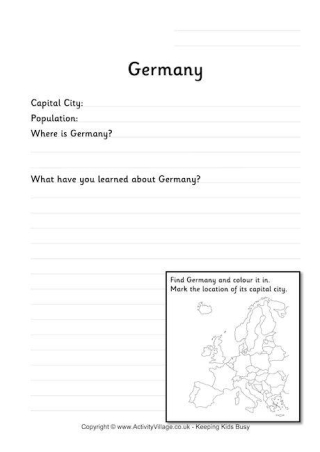 Germany Worksheet