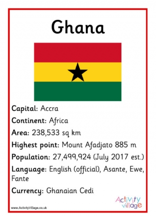 Ghana Facts And Printables For Kids